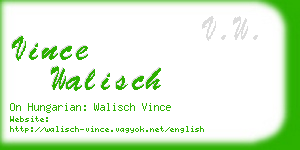 vince walisch business card